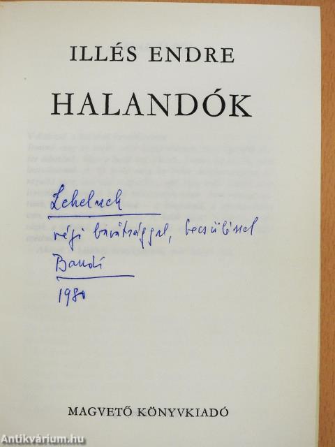 Halandók I-II. (dedikált példány)
