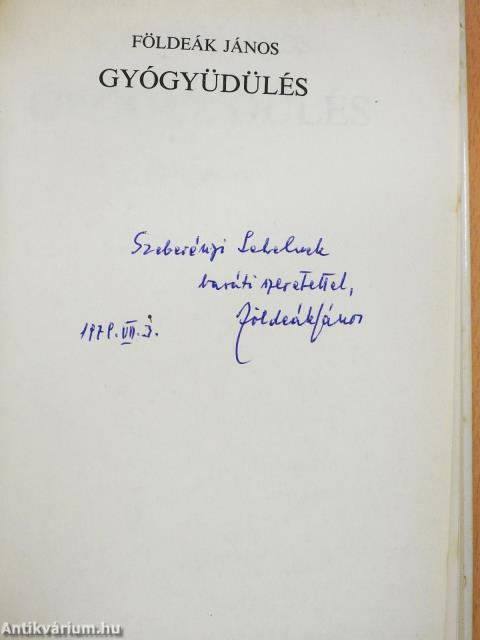 Gyógyüdülés (dedikált példány)