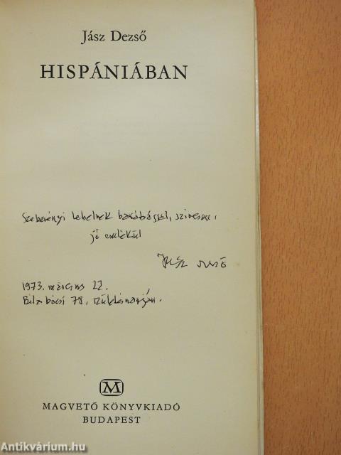 Hispániában (dedikált példány)