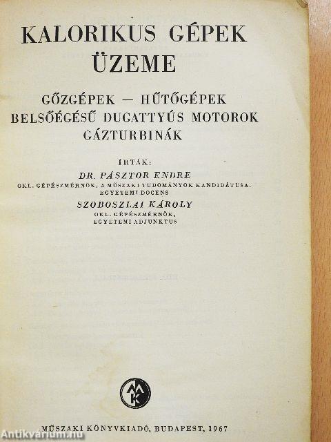 Kalorikus gépek üzeme