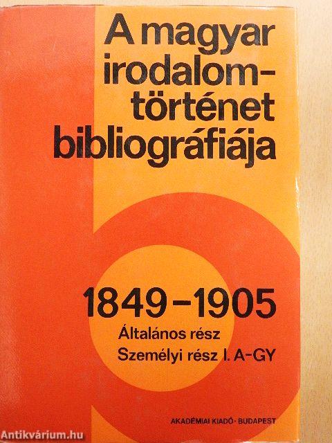 A magyar irodalomtörténet bibliográfiája 3.