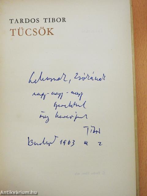 Tücsök (dedikált példány)