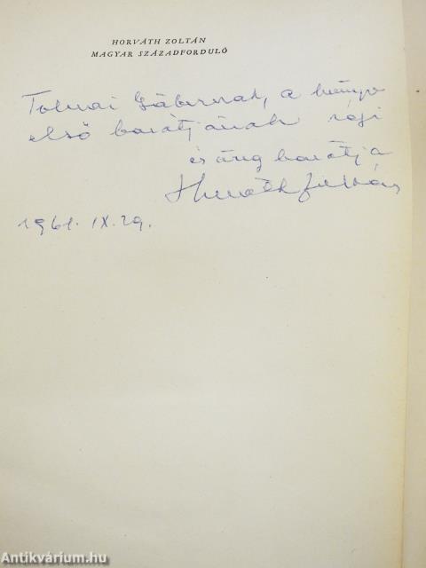 Magyar századforduló (dedikált példány)