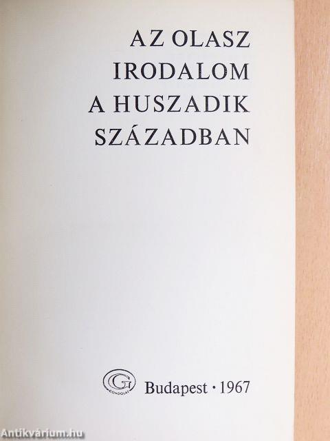 Az olasz irodalom a huszadik században