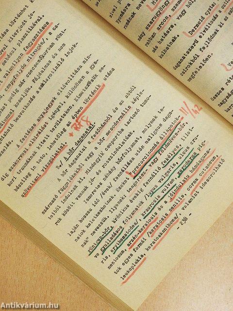 Bőrgyógyászati jegyzet