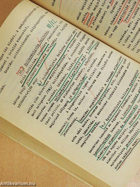 Bőrgyógyászati jegyzet