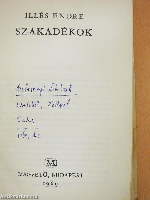 Szakadékok (dedikált példány)