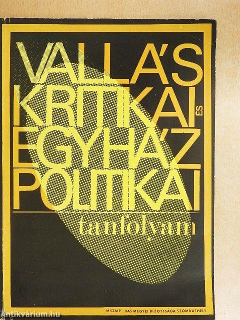 Valláskritikai és egyházpolitikai tanfolyam