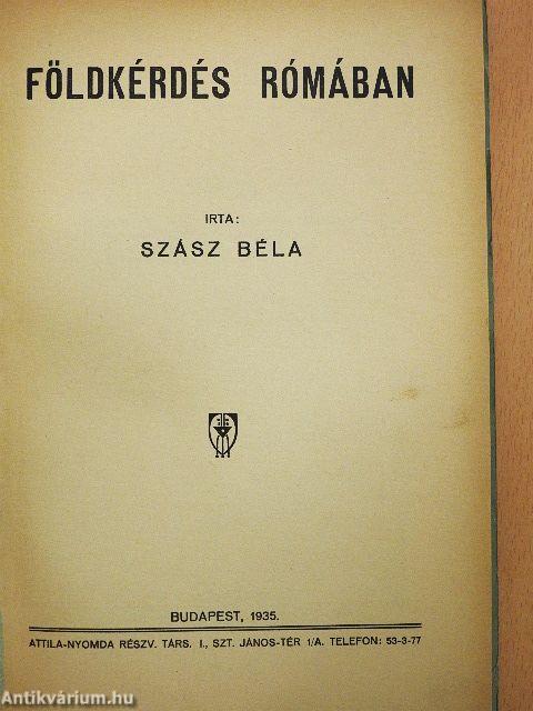 Földkérdés Rómában