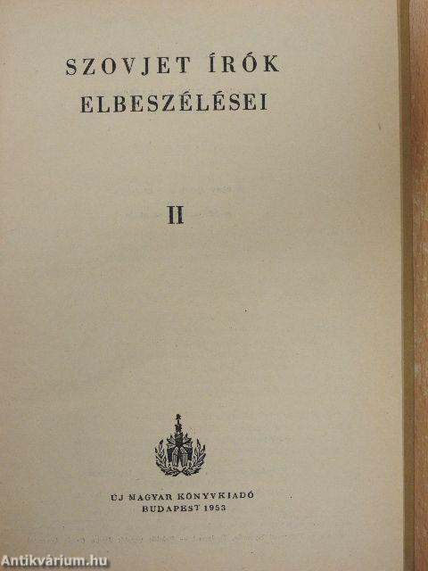 Szovjet írók elbeszélései II.