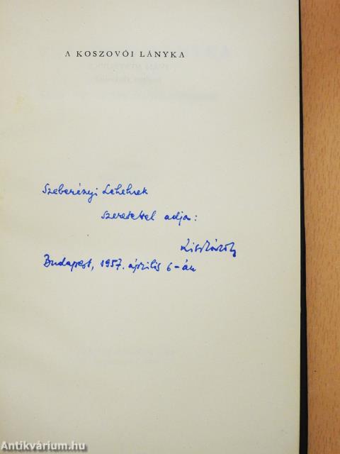 A koszovói lányka (dedikált példány)