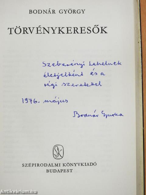 Törvénykeresők (dedikált példány)