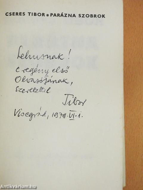 Parázna szobrok (dedikált példány)