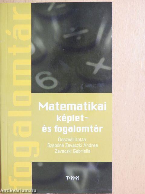 Matematikai képlet- és fogalomtár