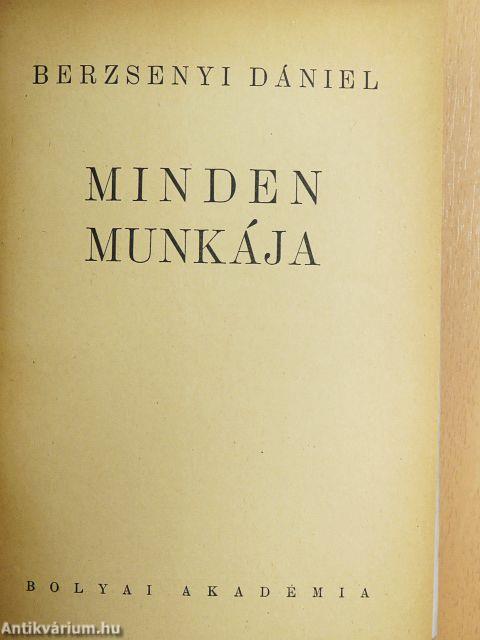 Berzsenyi Dániel minden munkája