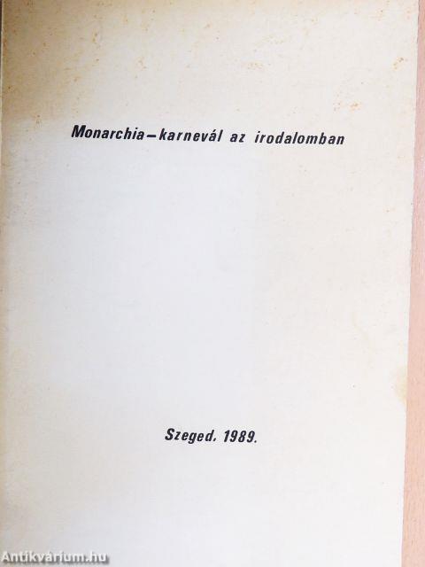 Monarchia - karnevál az irodalomban