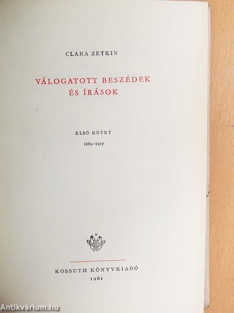 Válogatott beszédek és írások I.