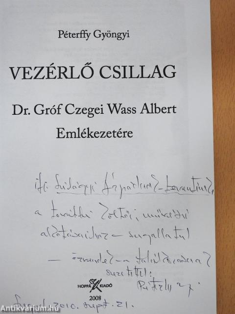 Vezérlő csillag (dedikált példány)