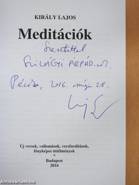 Meditációk (dedikált példány)