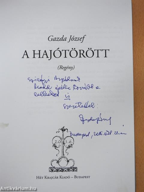 A hajótörött (dedikált példány)