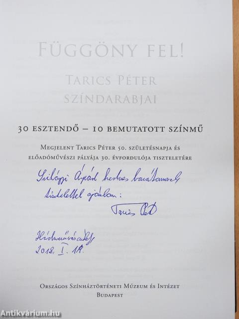 Függöny fel! (dedikált példány)