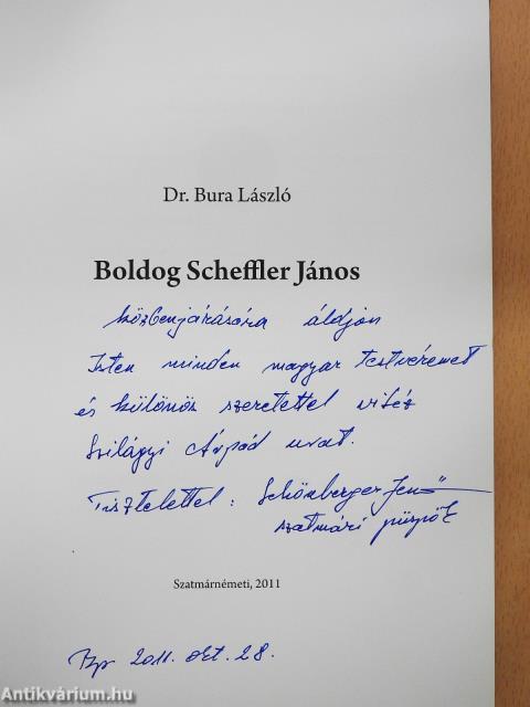 Boldog Scheffler János (dedikált példány)