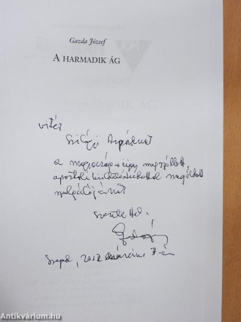 A harmadik ág I. (dedikált példány)