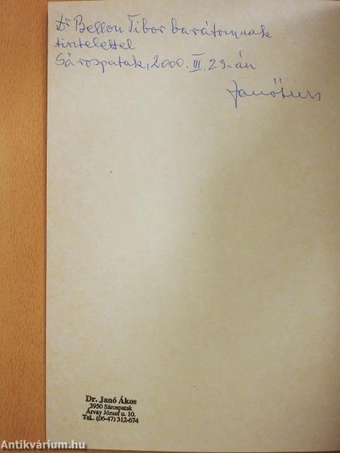 Szőlő- és gyümölcstermesztés a szanki homokon (dedikált példány)