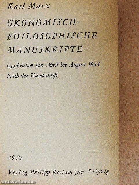 Ökonomisch-Philosophische Manuskripte