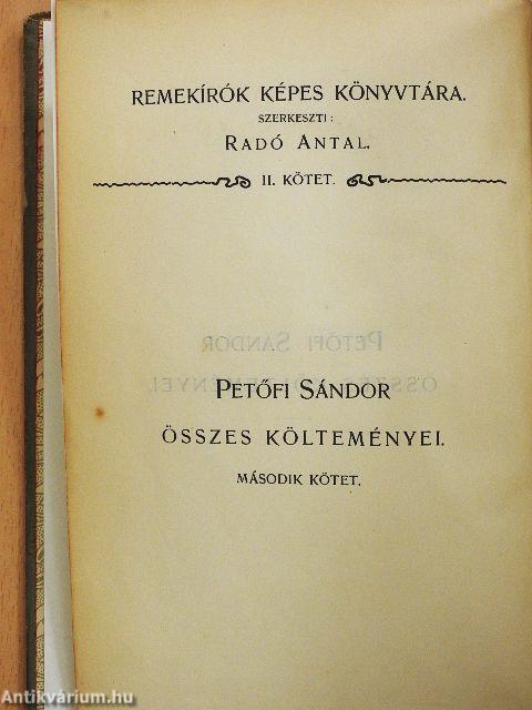 Petőfi Sándor összes költeményei II. (töredék)