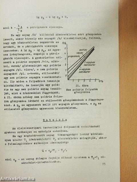 Élelmiszeripari műveletek III.