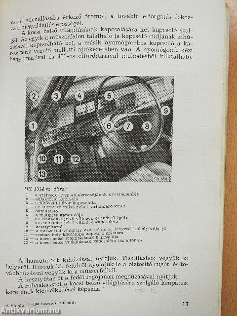 Skoda 100-100L, 110L-110LS személygépkocsik kezelési és karbantartási utasítása