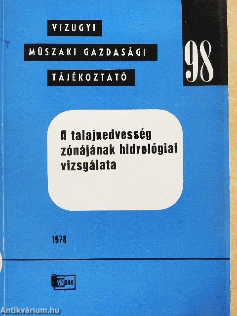 A talajnedvesség zónájának hidrológiai vizsgálata