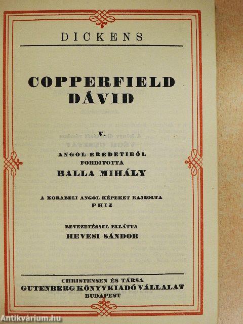 Copperfield Dávid I-VI.