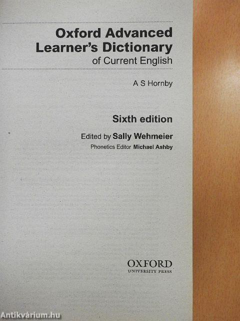 Oxford Advanced Learner's Dictionary of Current English
