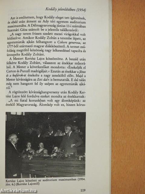 Kodály Szegeden (dedikált példány)