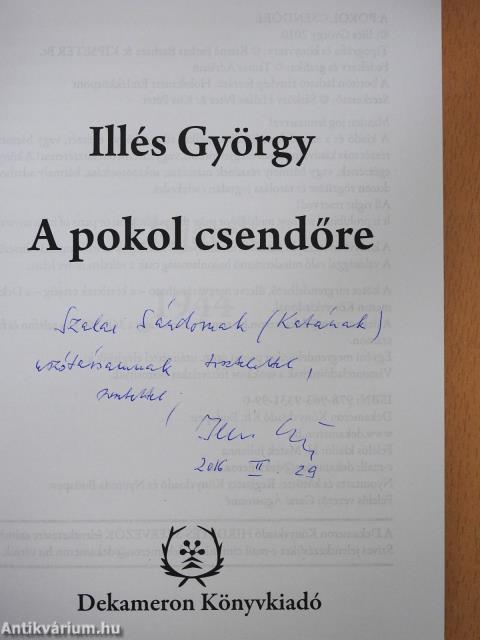 A pokol csendőre (dedikált példány)