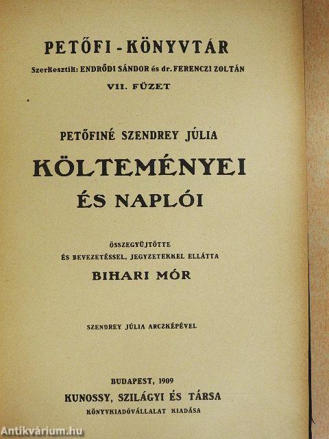 Petőfiné Szendrey Júlia költeményei és naplói/Petőfiné Szendrey Júlia eredeti elbeszélései