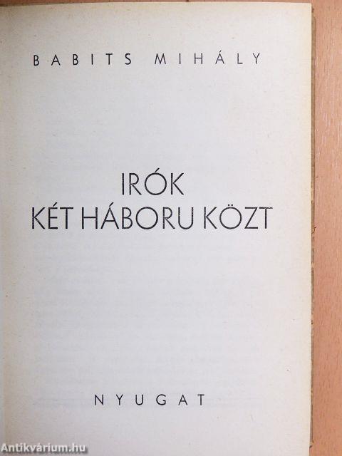 Irók két háboru közt
