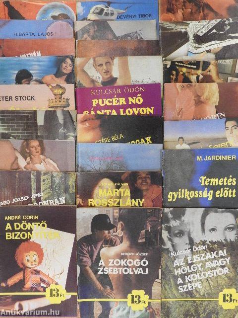 "25 kötet a 13 forintos könyvek sorozatból (nem teljes sorozat)"