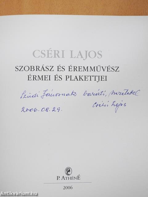 Cséri Lajos (dedikált példány)