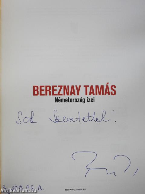 Németország ízei (dedikált példány)