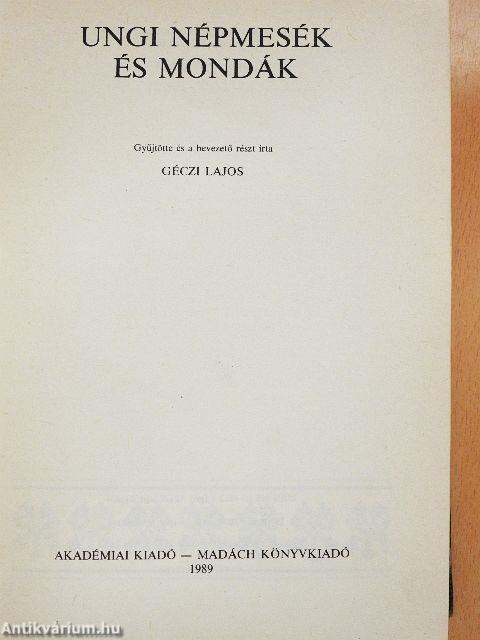 Ungi népmesék és mondák