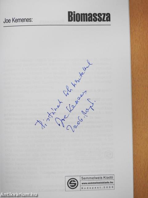 Biomassza (dedikált példány)