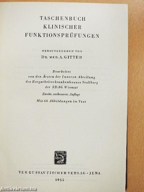 Taschenbuch Klinischer Funktionsprüfungen