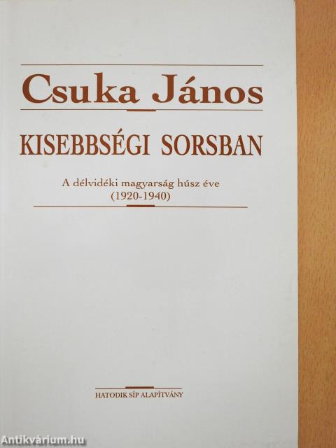 Kisebbségi sorsban (dedikált példány)