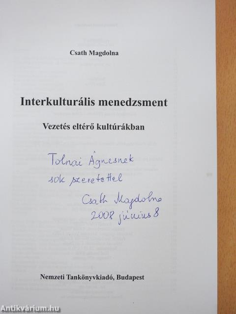 Interkulturális menedzsment (dedikált példány)