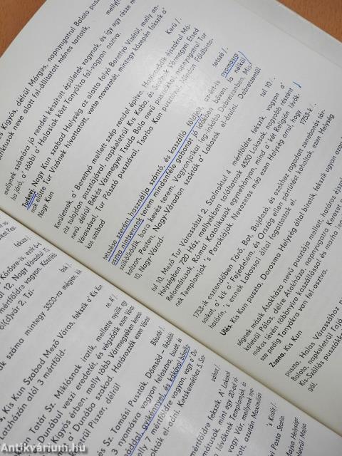 A Jászkunság helyzete a 18. sz. végén (aláírt példány)