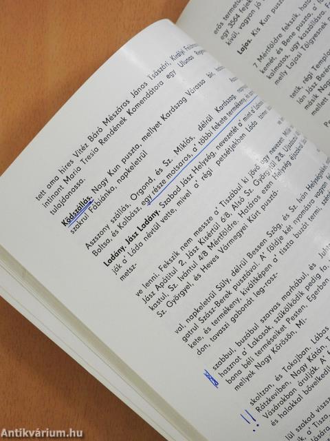 A Jászkunság helyzete a 18. sz. végén (aláírt példány)