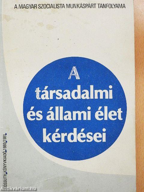A társadalmi és állami élet kérdései 